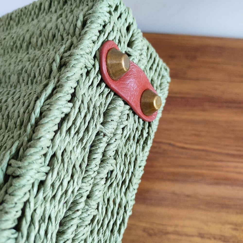 Boho Rattan Structured Bag - Picture 4 of 16